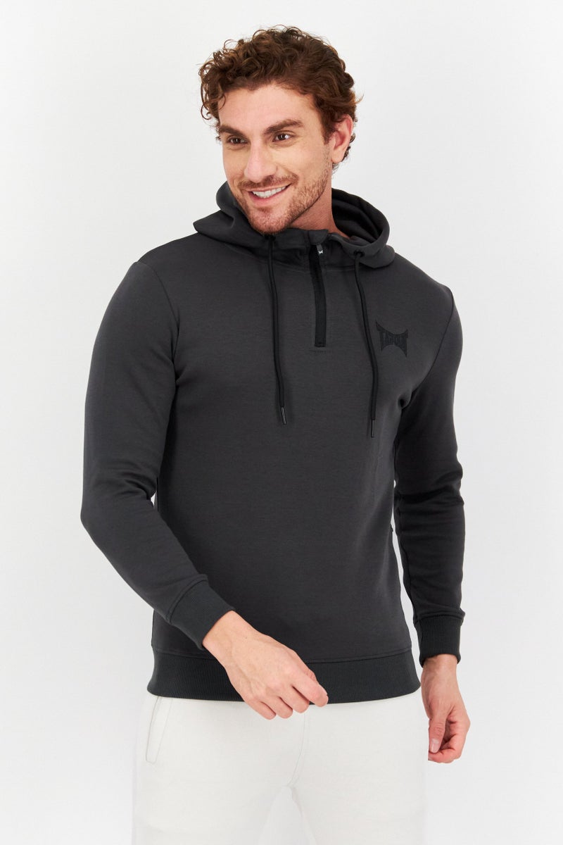 Men Sportswear Fit Outdoor Half Zip Sweatshirt, Dark Grey