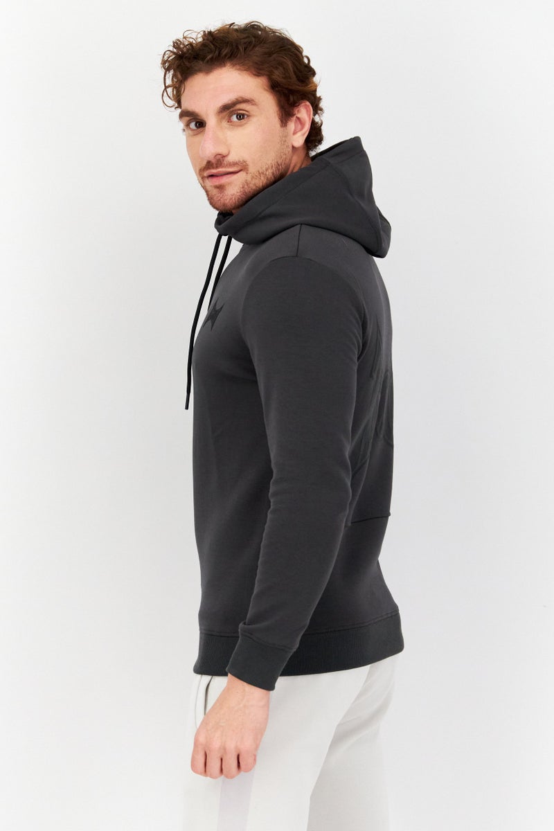 Men Sportswear Fit Outdoor Half Zip Sweatshirt, Dark Grey
