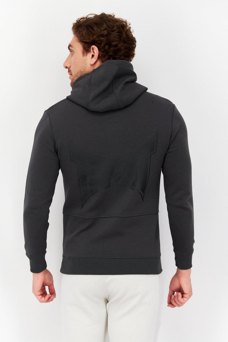 Men Sportswear Fit Outdoor Half Zip Sweatshirt, Dark Grey