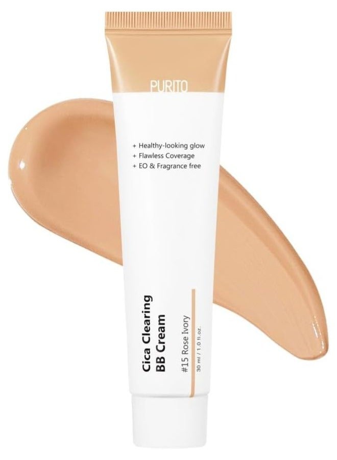 Cica Clearing BB Cream #15 Rose Ivory 30ml, VEGAN BB Ceram