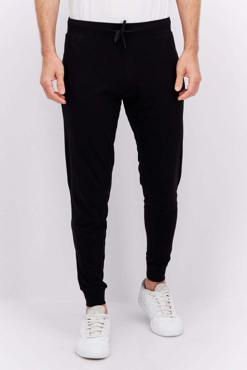 Men 2 Piece Brand Logo Jogger Pants, Black