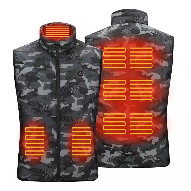 Winter Camouflage Heated Vest USB Charging Camouflage Zone 9