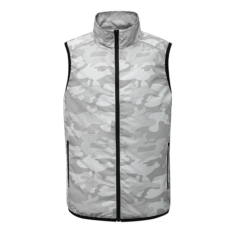 Factory air conditioning fan suit summer new camouflage fan suit vest USB charging treasure air conditioning suit cross-border White camouflage (excluding accessories)