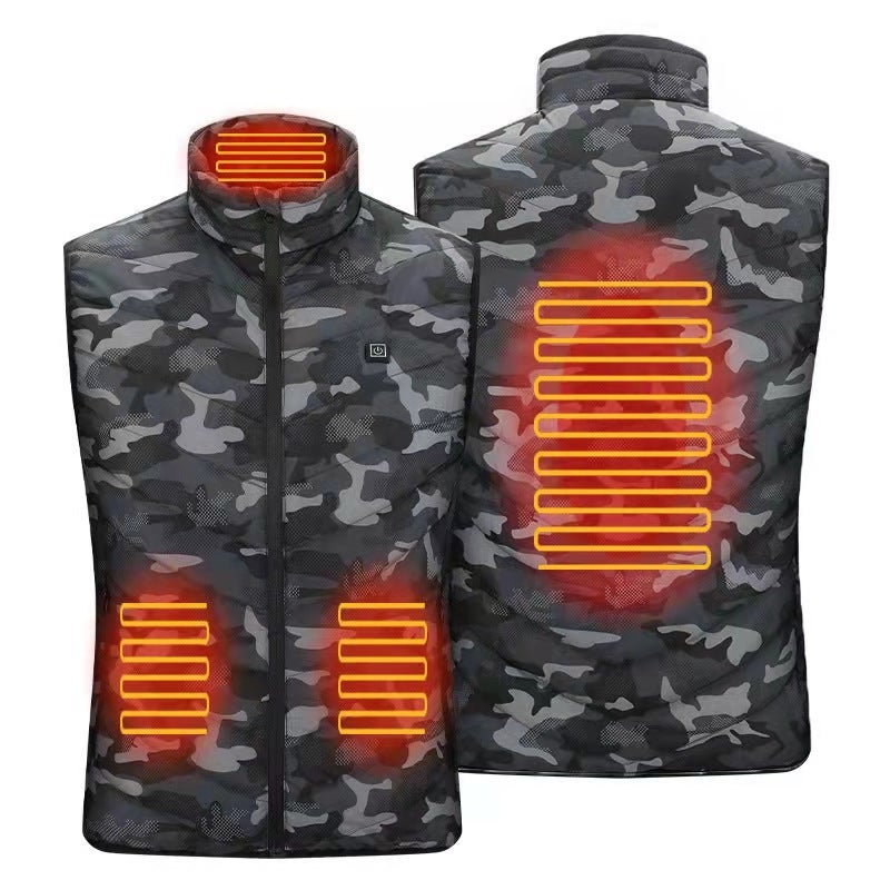 Winter Camouflage Heated Vest USB Charging Camouflage Zone 4