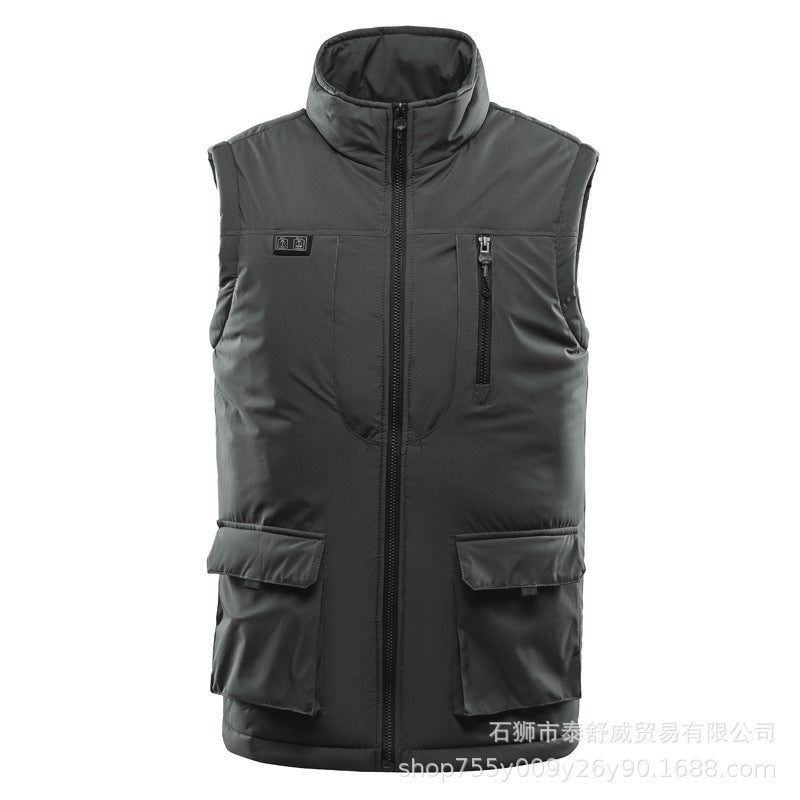 Mens Heated Vest Smart Thermal Workwear Green Green