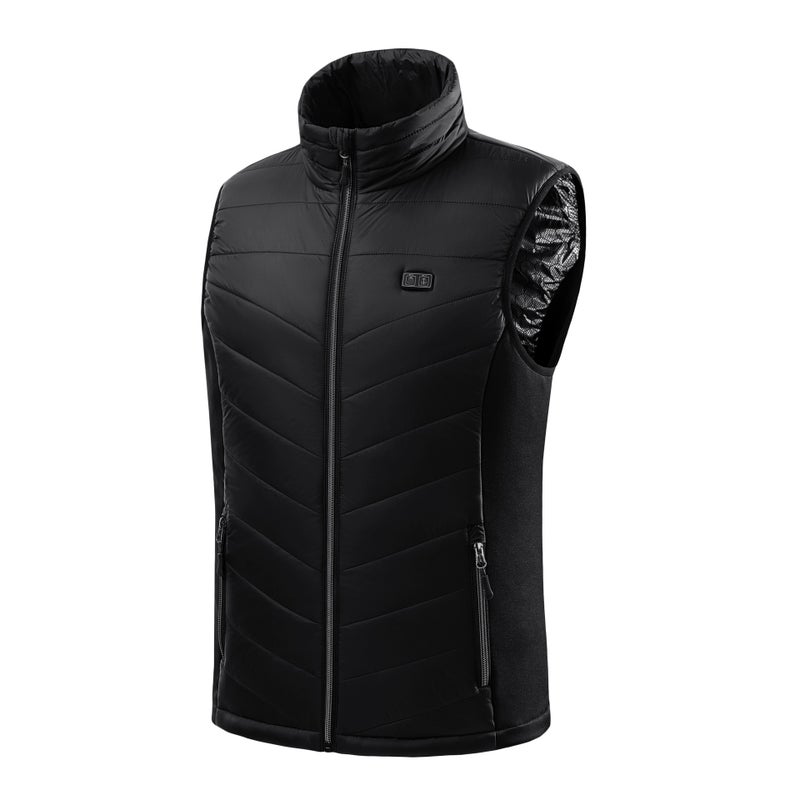 Smart Heated Vest 15-Zone Fiber Men USB Black-Zone 15 fever