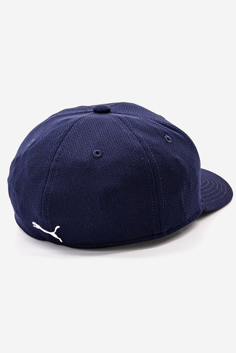 Men Performance Mesh Embroidered Stretch Fit Cap, Navy