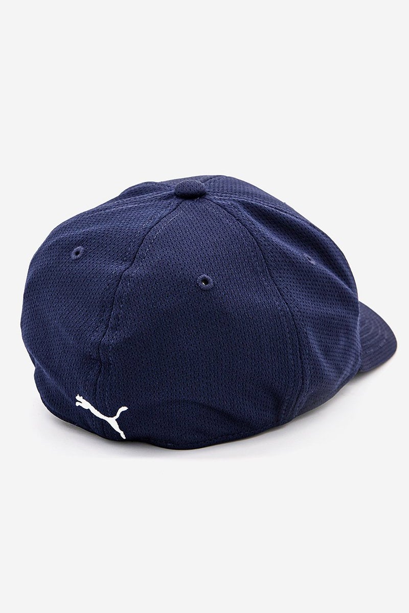 Men Brand Logo Cap, Navy and Red