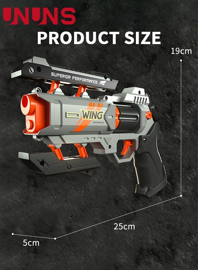 Toy Foam Blasters,Soft Bullet Toy Revolver,Nerf Gun Fun,Lever Action Nerf Gun,Morph Burst Mech Revolver,Pistol Gun Shooting Game For Kids' Education,Memorable Gifts For Boys Girls Teens Adults,White