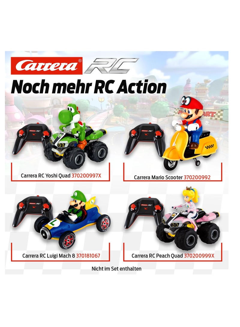 RC Mario Kart Bumble V, Mario Remote Controlled Car, Turbo Mushroom, Up to 9 km/h, Luminous Headlights, Interference-Free 2.4 GHz Radio Technology, from 6+, Action in the Living Room