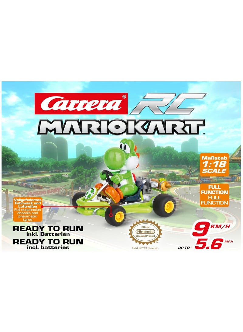 RC Mario Kart Pipe Kart Yoshi I For Children & Adults, Boys & Girls I Classic Reinterpreted I Driving Pleasure I Long-Lasting Fun I Fast Charging I Official Licence