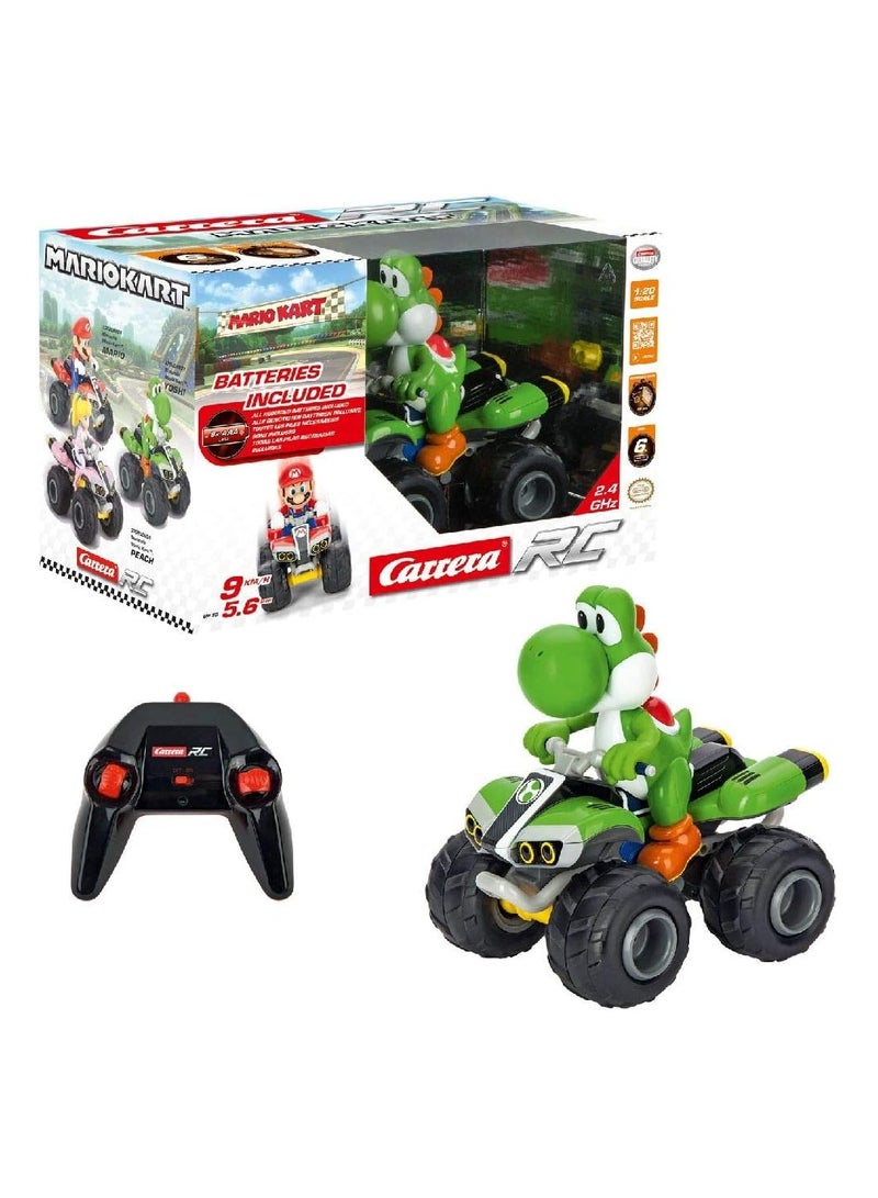 Nintendo Mario Kart 8 Yoshi 1:20 RC Vehicle | Plastic | Unisex | Differential Gear, Pneumatic Tires, Full-Spring Suspension | Ages 6+