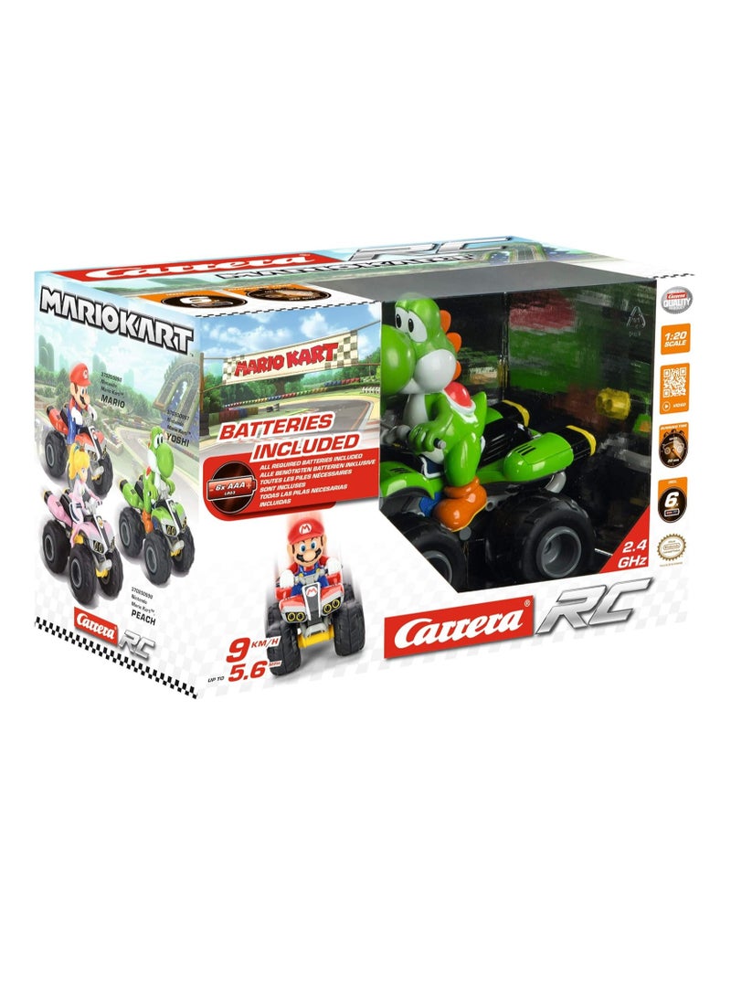 Nintendo Mario Kart 8 Yoshi 1:20 RC Vehicle | Plastic | Unisex | Differential Gear, Pneumatic Tires, Full-Spring Suspension | Ages 6+