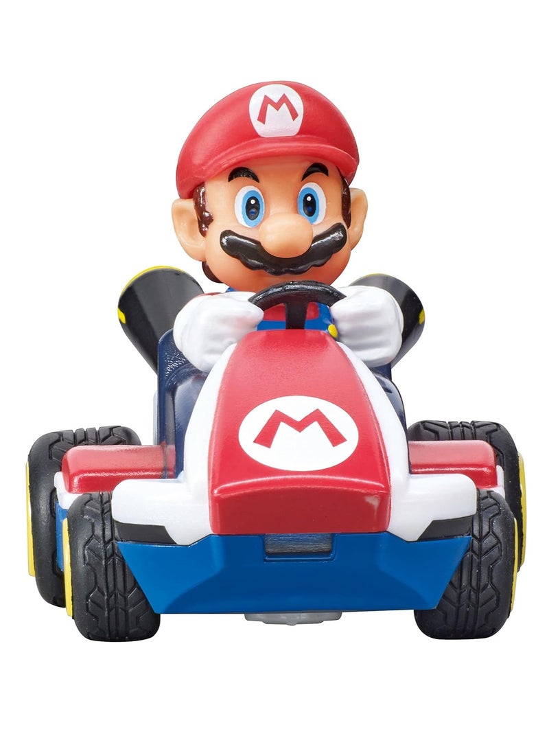 Mario Kart Mini RC Racing Kart 1:50 | Multicoloured | Plastic | Unisex | 2.4 GHz, Rechargeable Battery, Up to 7-Minute Run Time | Ages 6+