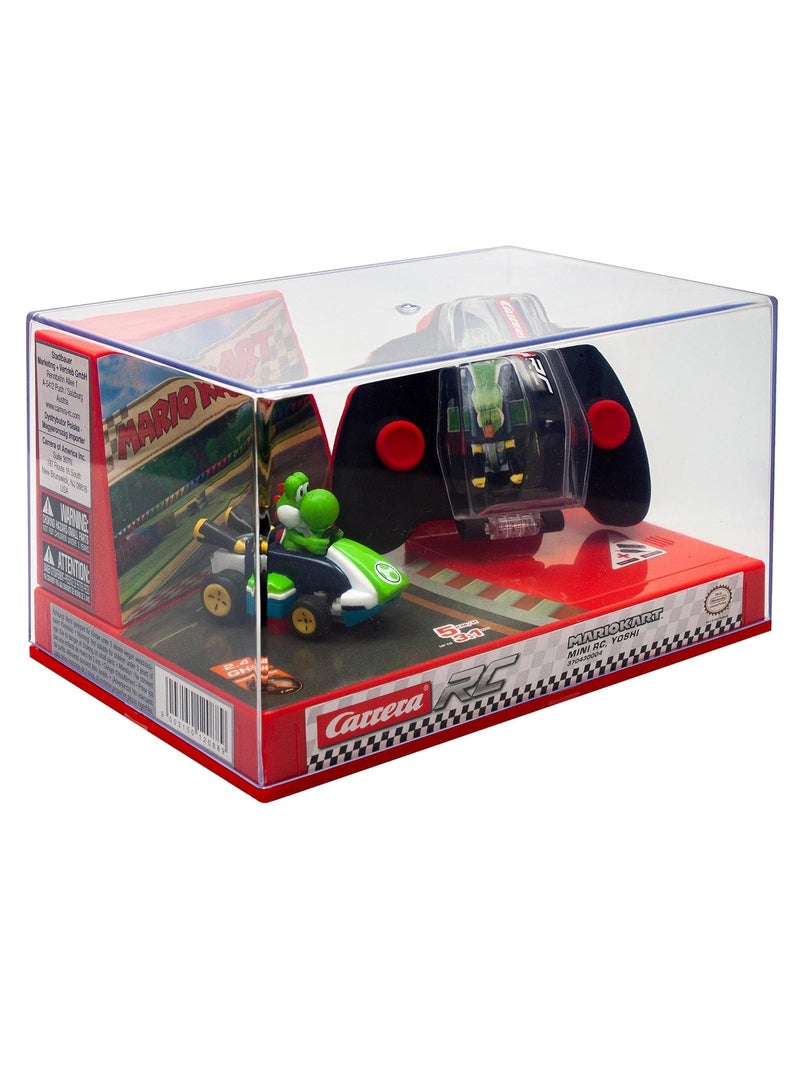 Mario Kart Mini RC Racing Kart - Yoshi Edition | 1:50 Scale, Green | Plastic | Unisex | 2.4 GHz, Rechargeable Battery, Up to 5 km/h | Ages 6+