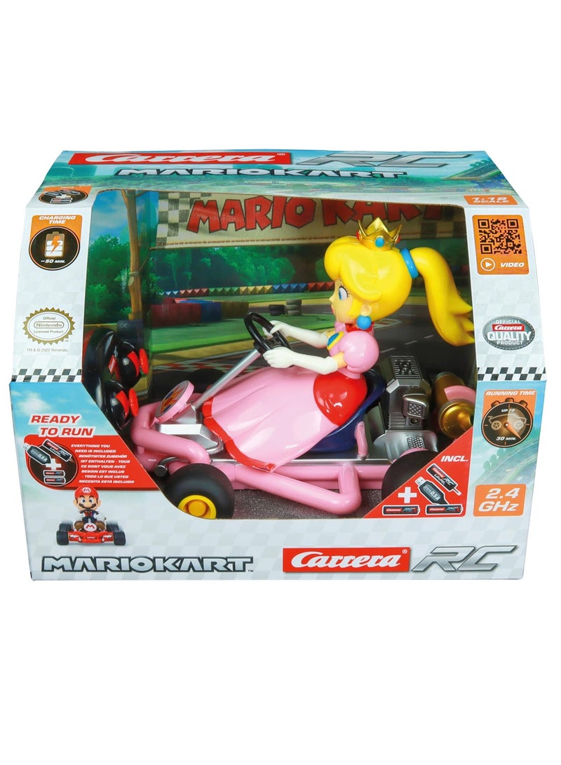 Mario Kart Pipe Kart - Peach Edition | High-Speed Racing Fun | Material : Plastic | Age Group :  6 Years+