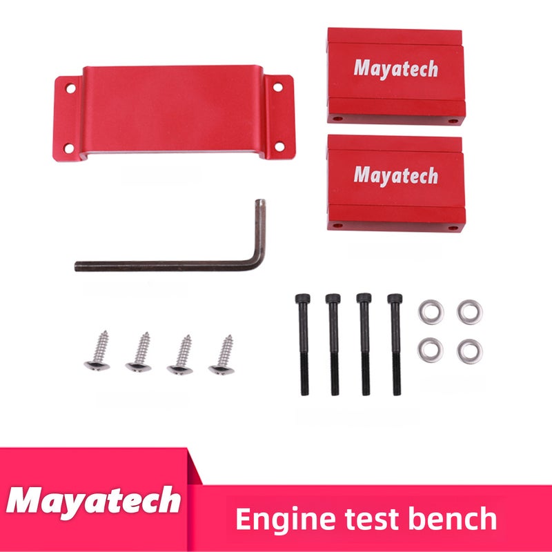 Mayatech CNC Methanol Engine Test Stand for Hobby Models Mayatech engine running-in table (red)