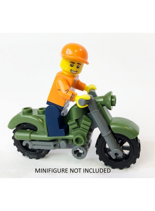 Toy Motorcycle Dirt Bike And Bicycle Big Bundle For Lego Minifigures 5 Motor Bike Motorcycle And 3 Bikes Kids Ages 6 + Fits Major Brands' Minifigure 8 Piece Mini Figures Not Included