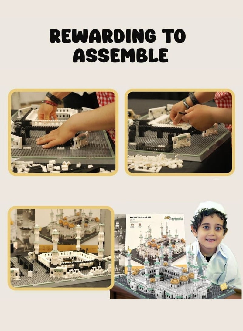Masjid al-Haram Building Blocks Set - 2291 Pcs The Great Mosque of Mecca Islamic Muslim Educational Block Toys Gift for Kids