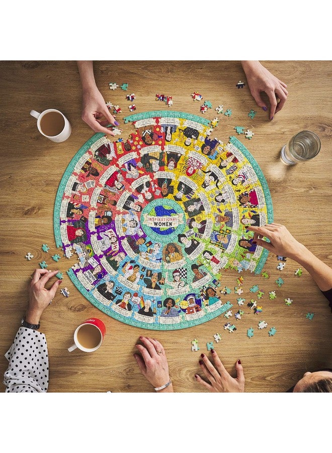 Ridley’S Inspirational Women Feminist Circular Jigsaw Puzzle, 1000-Piece Puzzle - Features 54 Inspirational Feminist Icons, Educational Jigsaw Puzzle For Women, Men And Kids - Makes A Great Gift Idea