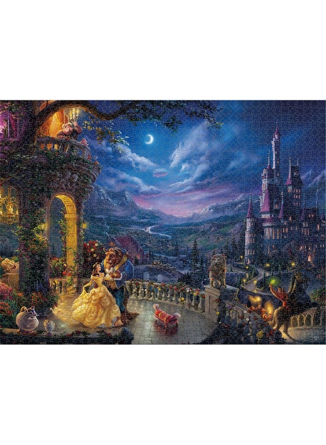 Thomas Kinkade Disney Dreams Collection Beauty And The Beast Dancing In The Moonlight 1500 Piece Jigsaw Puzzle 12 X 10 X 2.6 Inches