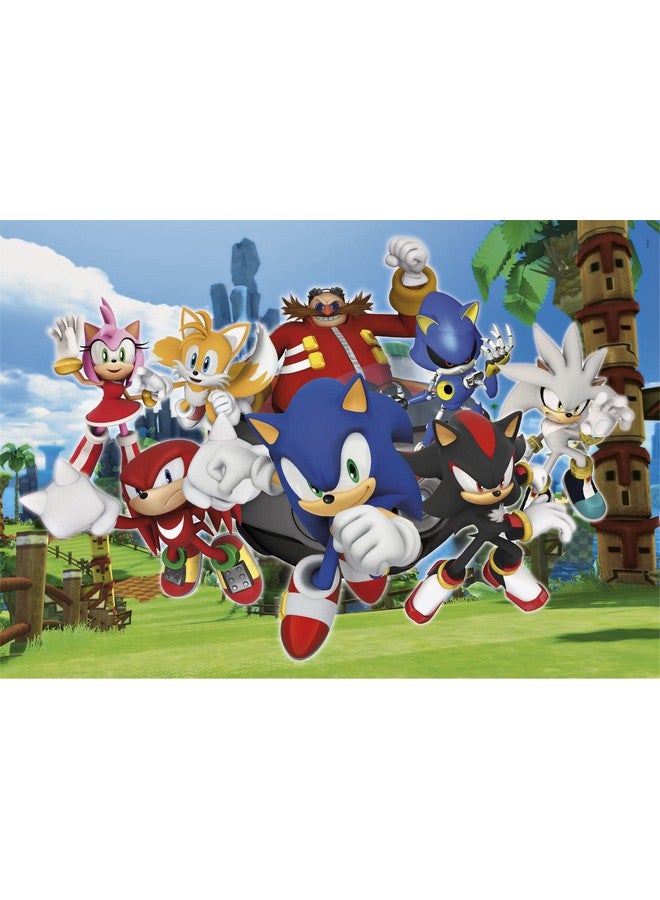 27159 Sonic Supercolor Sonic-104 Pieces-Jigsaw Puzzle For Kids Age 6-Made In Italy, Multi-Coloured