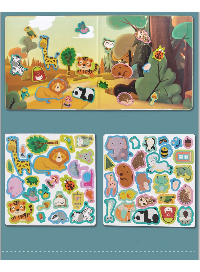 Children'S Book Clip Scene Puzzle Magnetic Animal Series Educational Early Childhood Toys