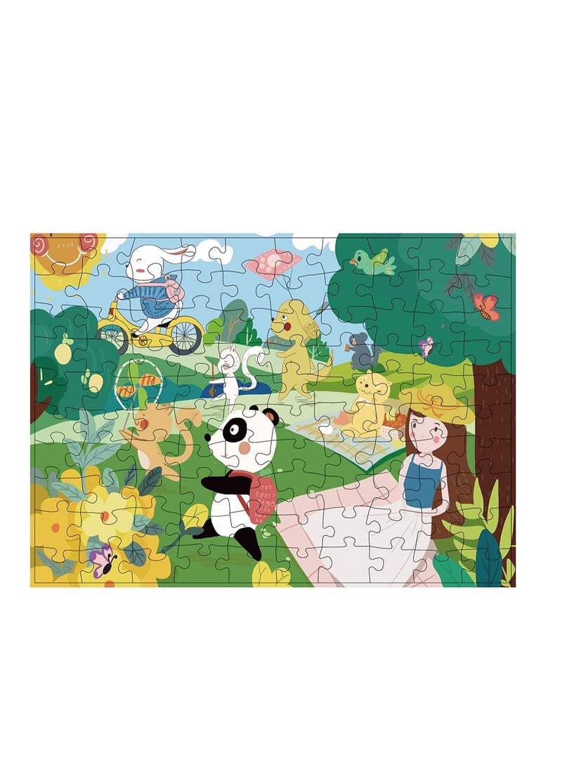 Puzzles for Kids Ages 4-8 Year Old 100 Piece with Safe Material Fun Playing While Improve Logic Mind and Focusing for Toddler Children Learning Educational Puzzles Toys for Boys and Girls Camping