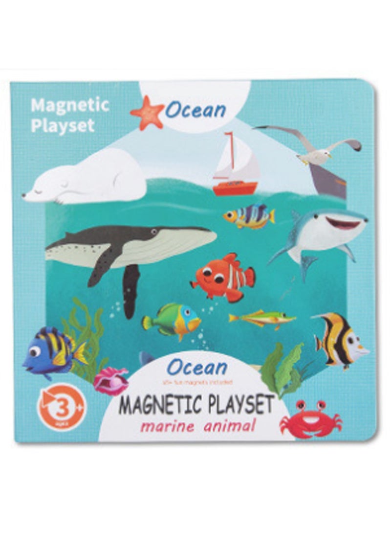 Children'S Book Clip Scene Puzzle Magnetic Ocean Series Educational Early Childhood Toys