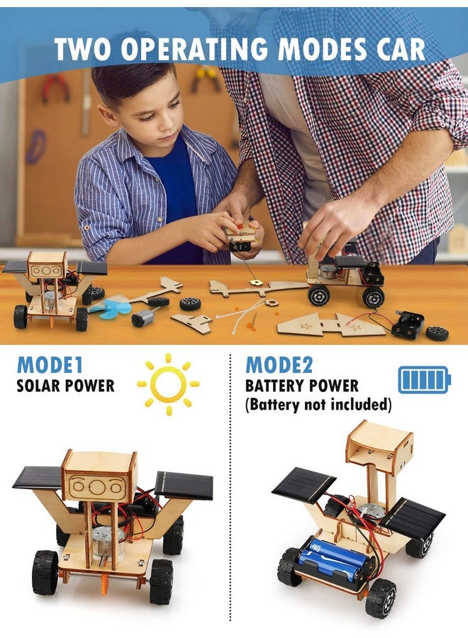 Stem Model Car Kits, Toys For Boys Age 8-12, 5 In 1 Kids Wood Building Kit 8-10, 3D Wooden Puzzles, Educational Science Crafts Kits, Birthday Gifts For 8 9 10 11 12 13 14 Years Old Boys