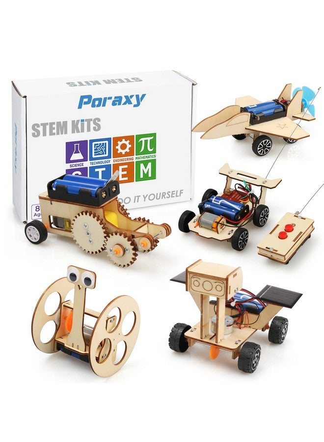 Stem Model Car Kits, Toys For Boys Age 8-12, 5 In 1 Kids Wood Building Kit 8-10, 3D Wooden Puzzles, Educational Science Crafts Kits, Birthday Gifts For 8 9 10 11 12 13 14 Years Old Boys