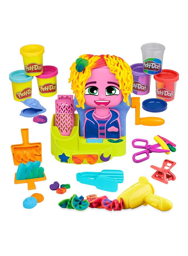 Play-Doh Hair Stylin' Salon Playset with 6 Cans, Pretend Play Toys for Girls and Boys Ages 3 and Up