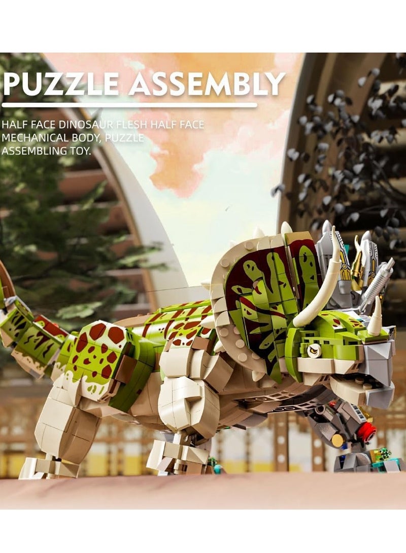 Triceratops Dinosaur Building Set for Adults, 1368 Pieces Compatible with Lego, Perfect Gift for Boys and Dino Lovers