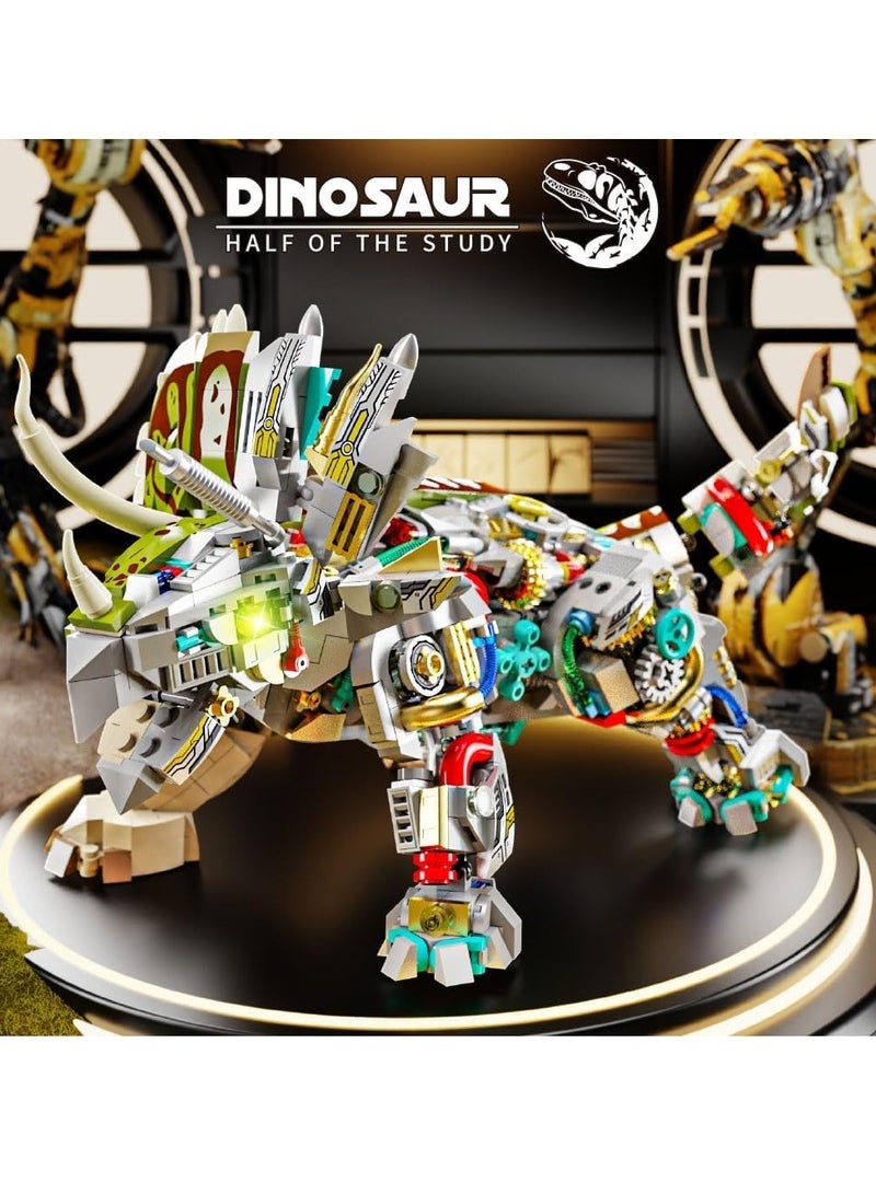 Triceratops Dinosaur Building Set for Adults, 1368 Pieces Compatible with Lego, Perfect Gift for Boys and Dino Lovers