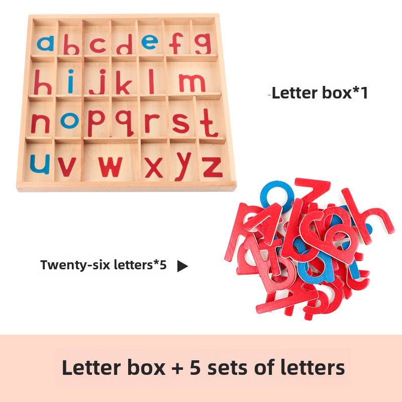 Montessori Early Education Alphabet Box With five packs of letters