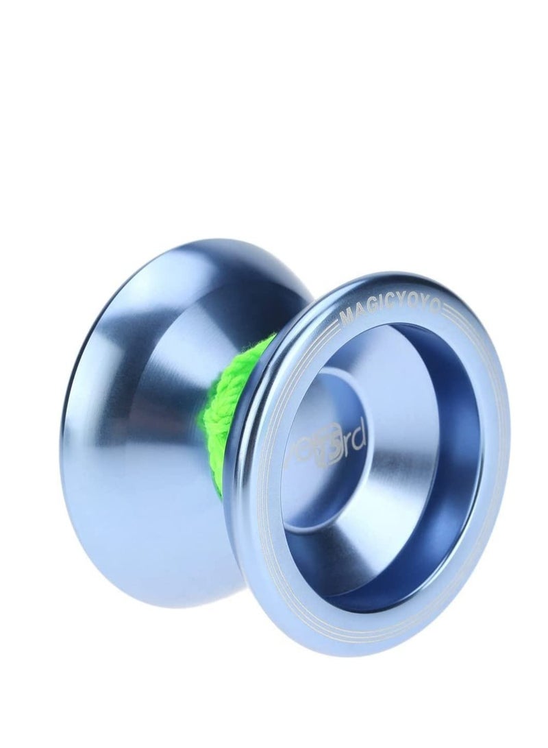 Yoyo T5 Toy, Professional Yoyo T5 Overlord Aluminum Alloy Metal Yoyo 8 Ball KK Bearing with String, Suitable for Entry-Level Yo-Yo Players, Lake Blue