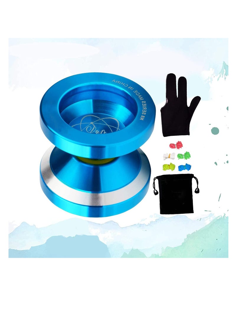 Yoyo N8, Unresponsive Yoyo N8 Toy, Professional Yoyo Aluminum Metal Yoyo Spin Yoyo for Kids Advanced Yoyo Players + Yoyo Glove + Yoyo Bag + 5 Yoyo Strings