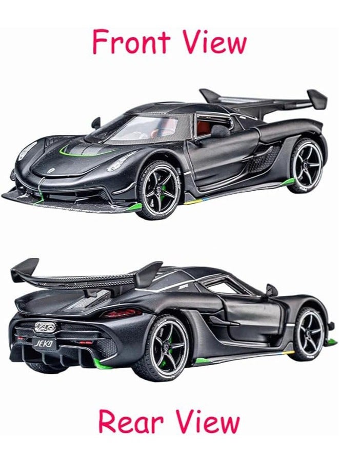 1:24 Koenigsegg Jesko Supercar Alloy Diecast Car Model Sound and Light Pull Back Children's Toy Collectibles Birthday Gift