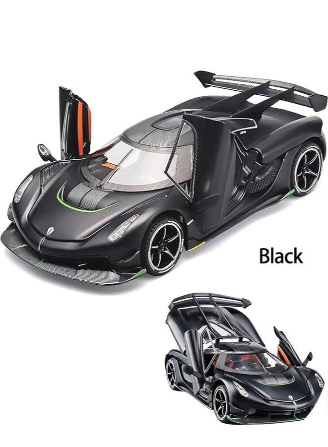 1:24 Koenigsegg Jesko Supercar Alloy Diecast Car Model Sound and Light Pull Back Children's Toy Collectibles Birthday Gift