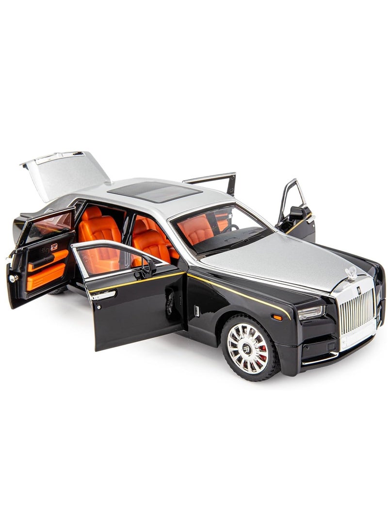 1/18 Scale Rolls-Royce Phantom Diecast Car with Sound and Light Features, Perfect Gift for Kids and Car Collectors