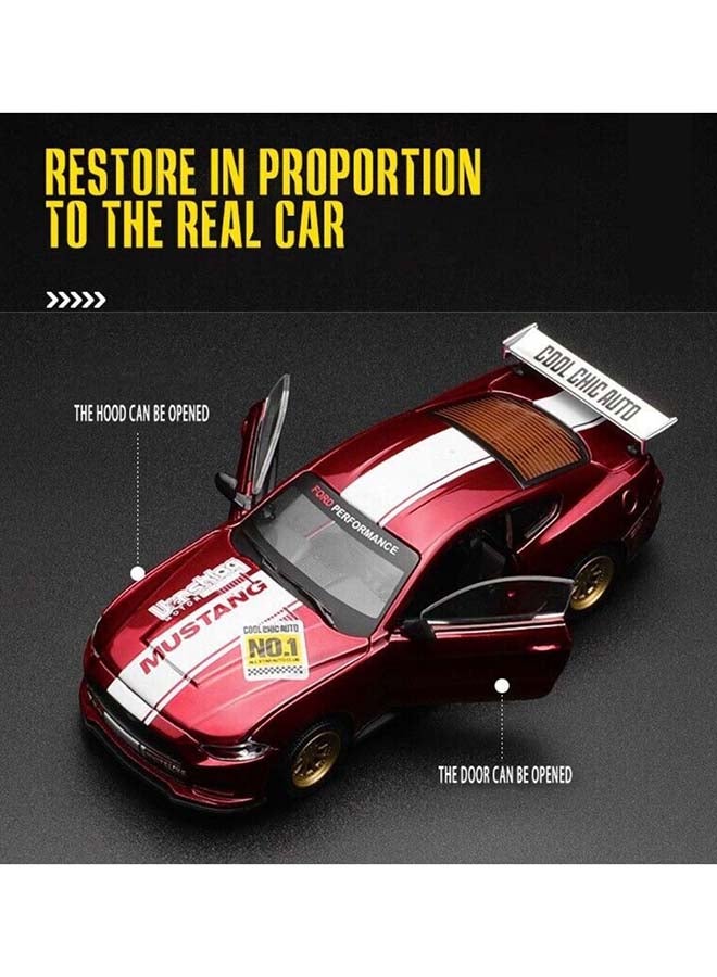 Ford Mustang GT DIY  Red | DieCast Replica, Ultimate Collector's Item, Muscle Cars | Toy Car, Make Your Own Race Car  DIY Collection | Size  1:42, For Kids 3+