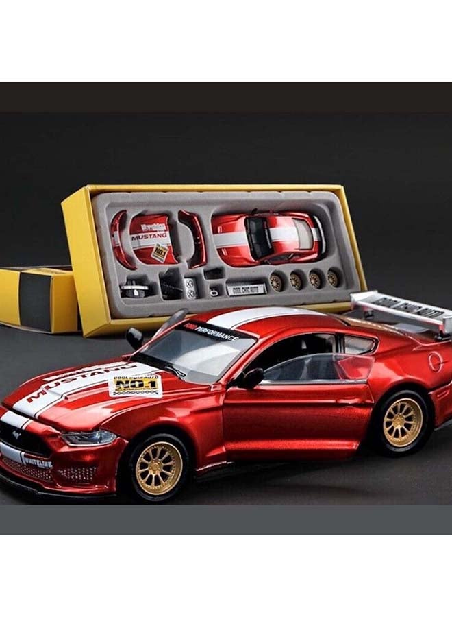 Ford Mustang GT DIY  Red | DieCast Replica, Ultimate Collector's Item, Muscle Cars | Toy Car, Make Your Own Race Car  DIY Collection | Size  1:42, For Kids 3+