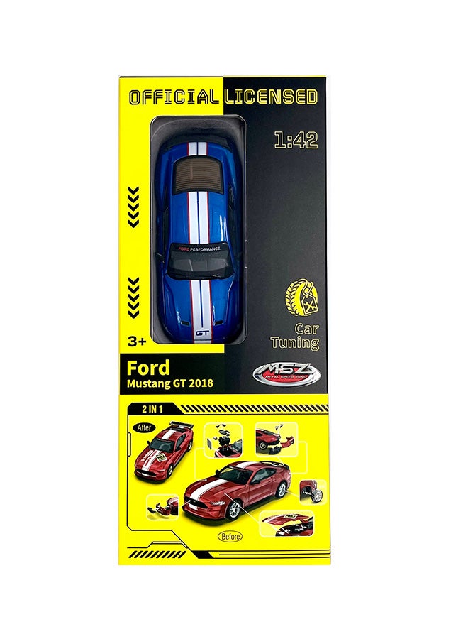 Ford Mustang GT DIY  Blue | DieCast Replica, Ultimate Collector's Item, Muscle Cars | Toy Car, Make Your Own Race Car  DIY Collection | Size  1:42, For Kids 3+