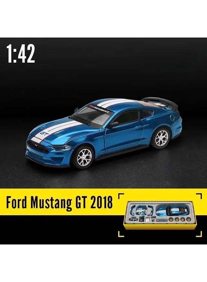 Ford Mustang GT DIY  Blue | DieCast Replica, Ultimate Collector's Item, Muscle Cars | Toy Car, Make Your Own Race Car  DIY Collection | Size  1:42, For Kids 3+