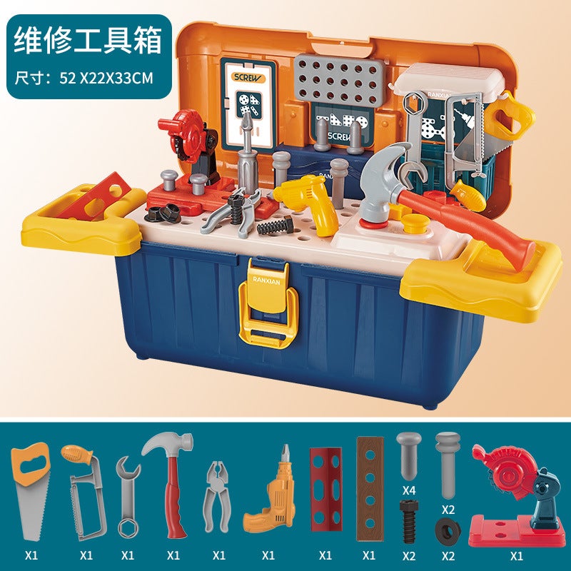 Kids DIY Repair Tool Kit Pretend Play Repair tool box [20-piece set]