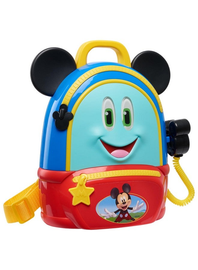 Disney Junior Mickey Mouse Funhouse Adventures Backpack, 5 Piece Pretend Play Set With Lights And Sounds Accessories, Kids Toys For Ages 3 Up By Just Play