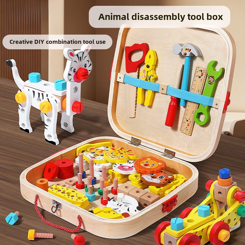 Educational Kids Animal Tool Box Toy Animal assembly toolbox