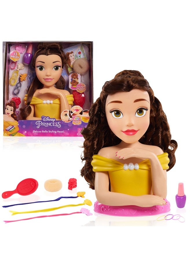 Deluxe 14Inch Belle Styling Head With 12 Hair Styling Accessories 13Pieces Kids Toys For Ages 3 Up By Just Play