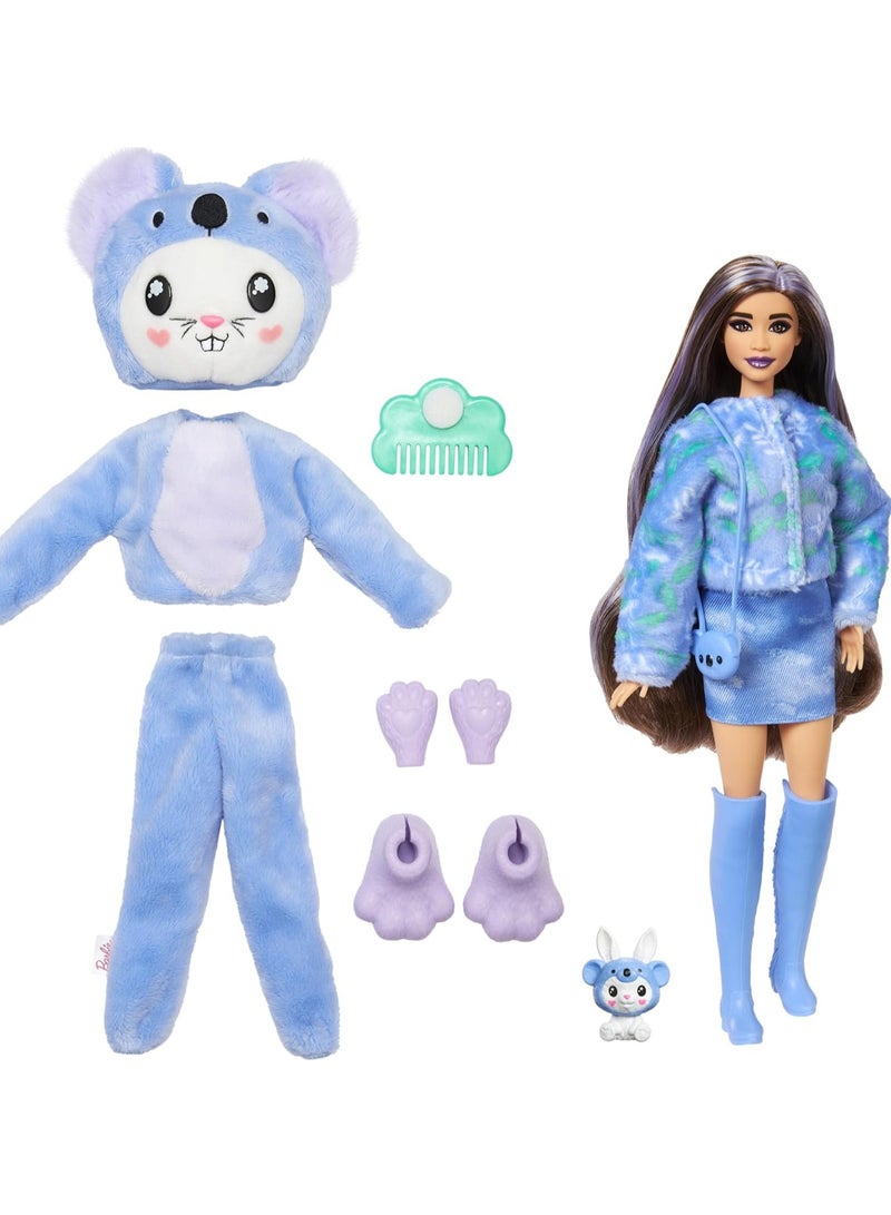 Cutie Reveal Costume-Themed Doll & Accessories with 10 Surprises, Bunny as a Koala