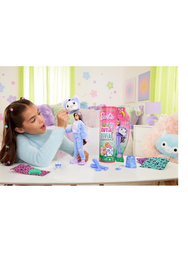 Cutie Reveal Costume-Themed Doll & Accessories with 10 Surprises, Bunny as a Koala